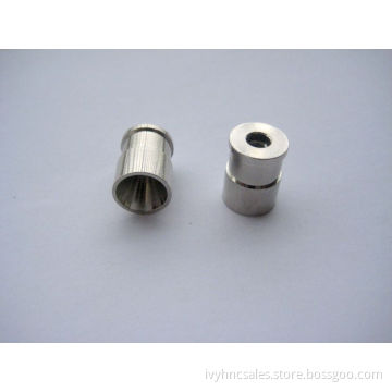 CNC machining thread connector with hole and zn-plated base